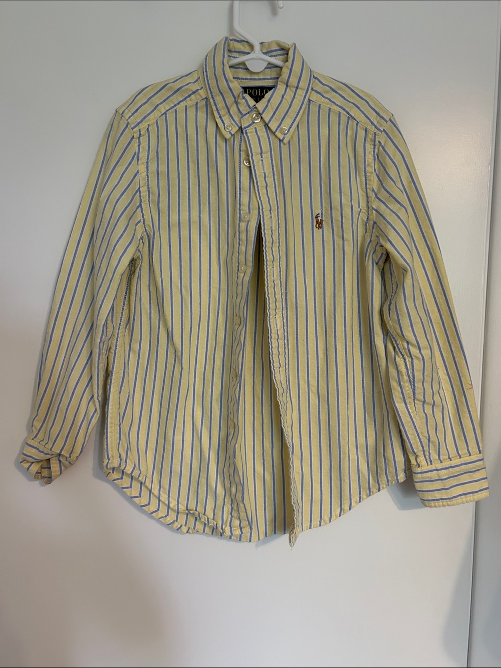 Polo by Ralph Lauren Yellow and Blue Striped Button-Down Shirt